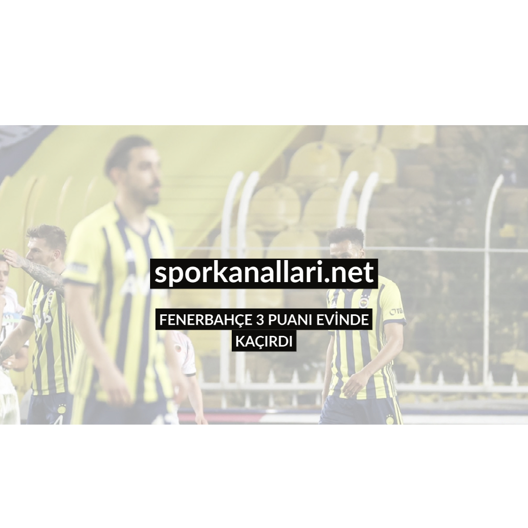 FENERBAHÇE 3 PUANI EVİNDE KAÇIRDI